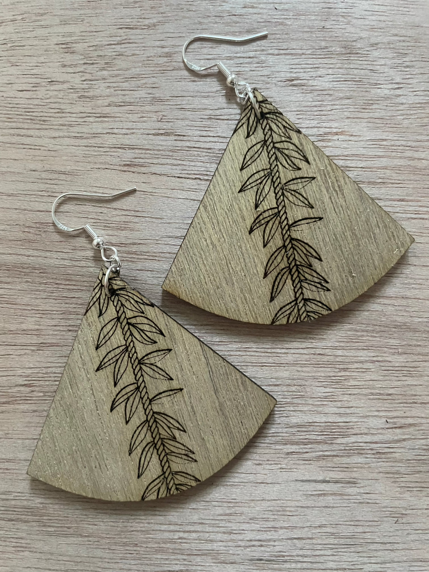 Wood T Lea Fan Earrings