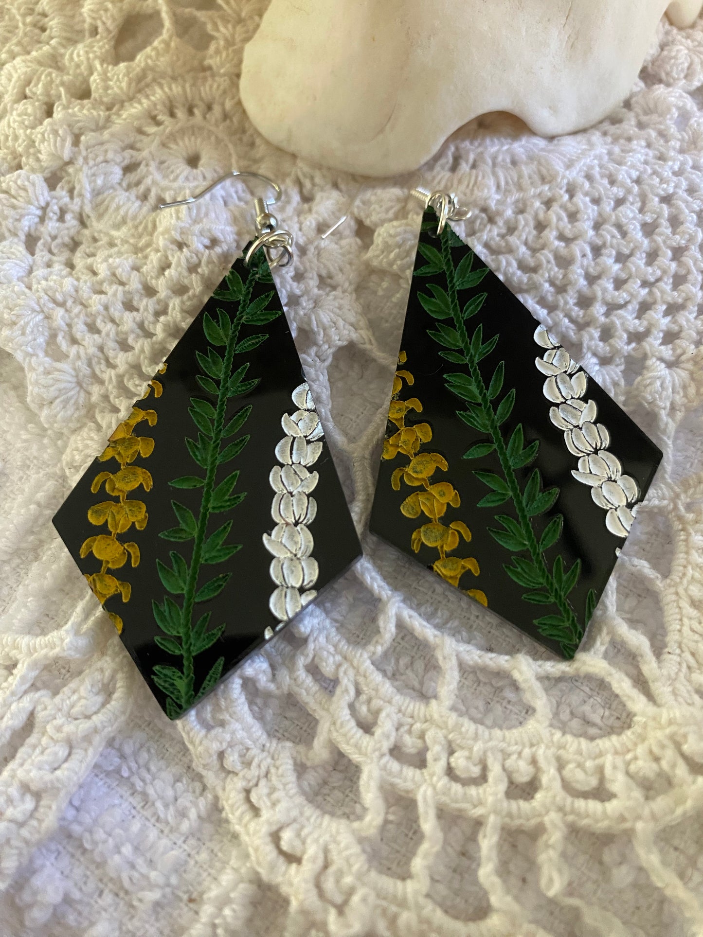 Long Diamond Lei Earrins