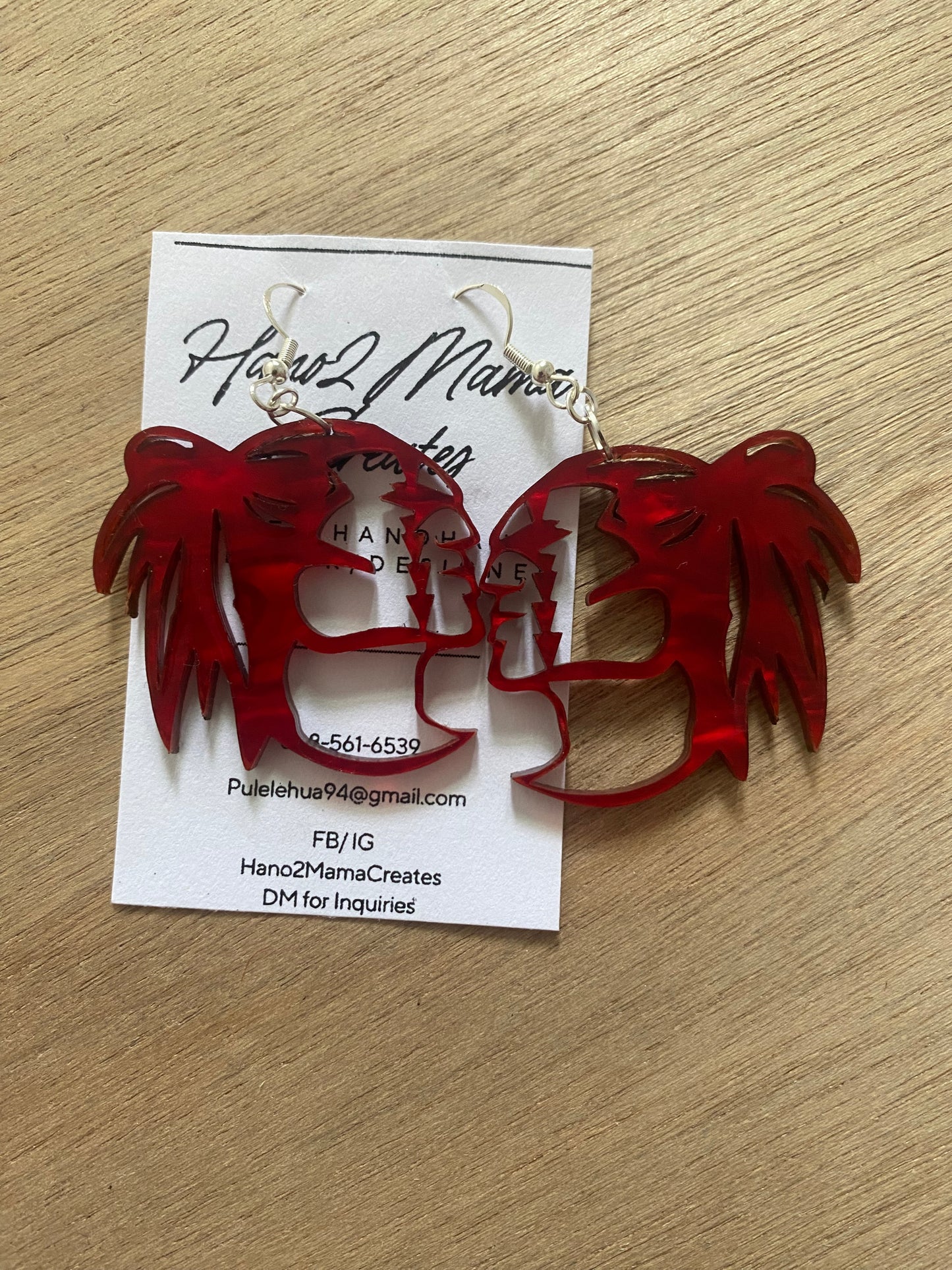 Red Kahuku Earrings